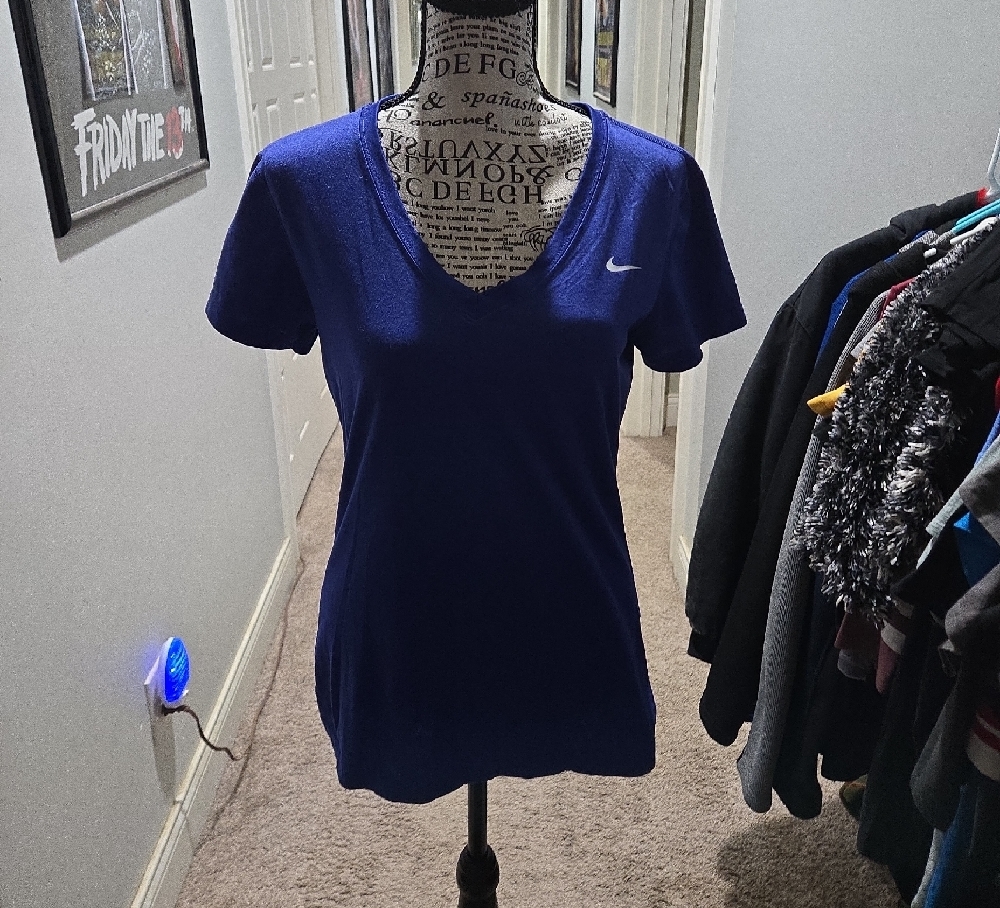 Nike Blue Fitted Short Sleeve T-Shirt